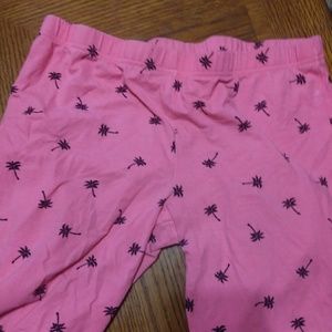 Pink palm tree print leggings